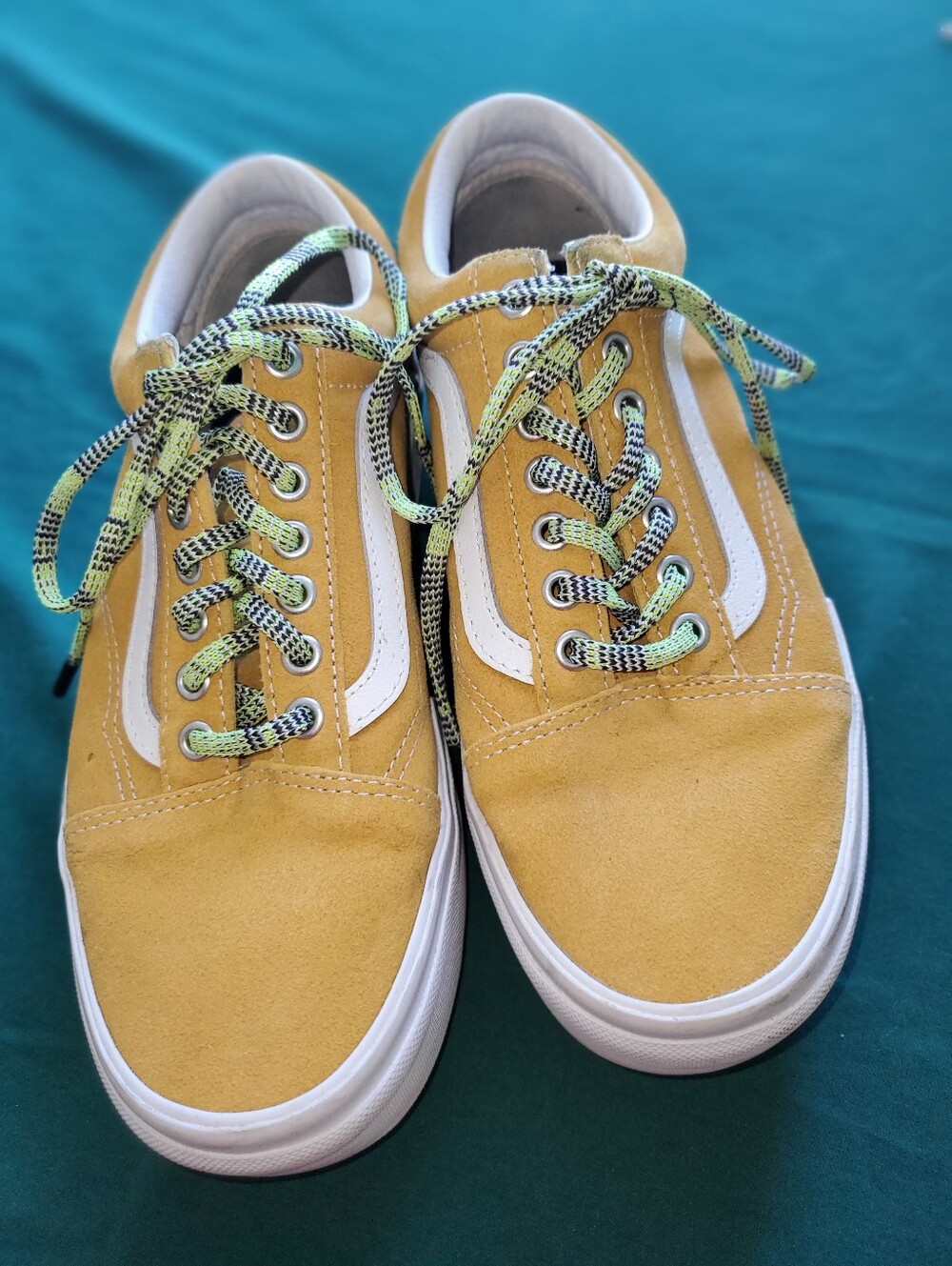 Vans Old Skool Stacked sneakers in the "Golden Yellow" colorway. Like New.